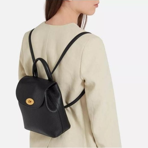 Mulberry Mini Bayswater Backpack in Classic Grain Black - Picture 3 of 5